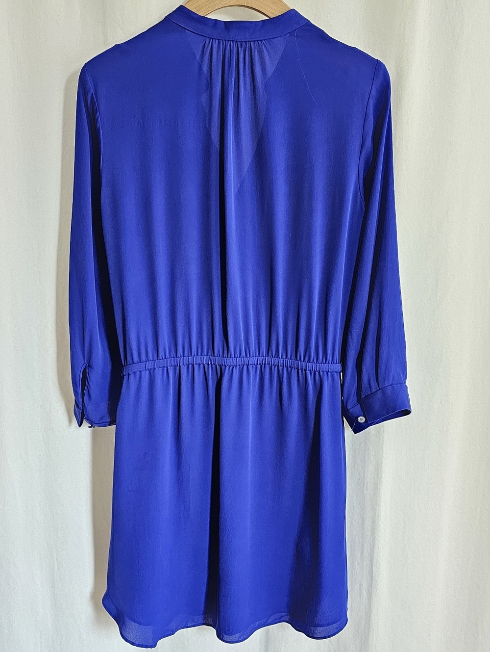Aritzia T. Babaton Long Sleeve Silk Bennett Dress - Cobalt Blue - Picture 9 of 16